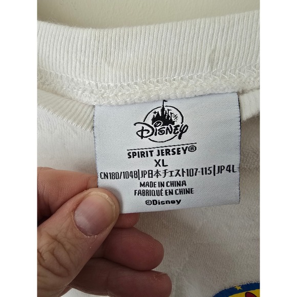 Disney‎ Spirit Jersey XL Mickey & Friends Feelin' Classic White RARE Top - Picture 5 of 9